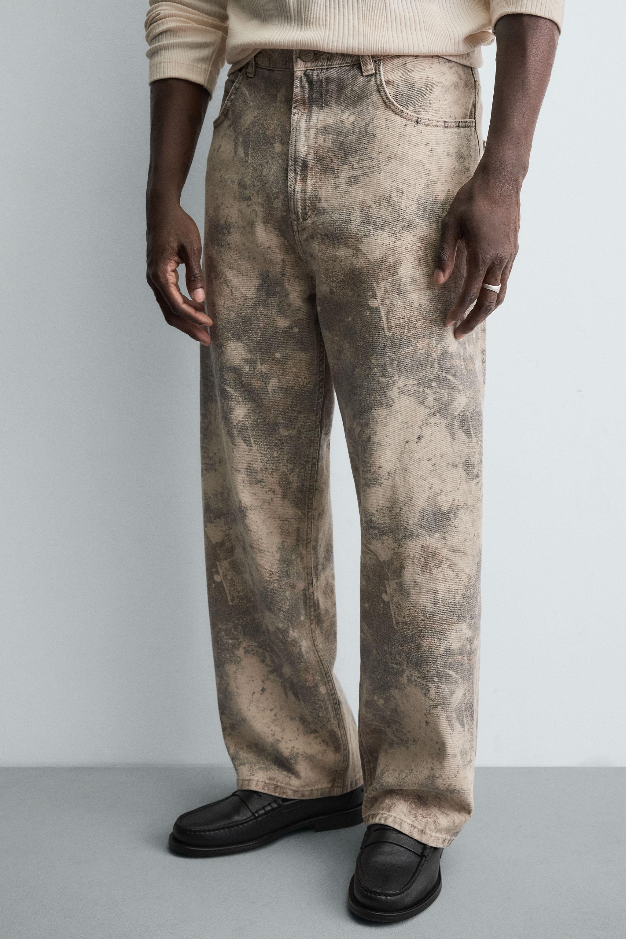 ABSTRACT PRINT BAGGY FIT PANTS